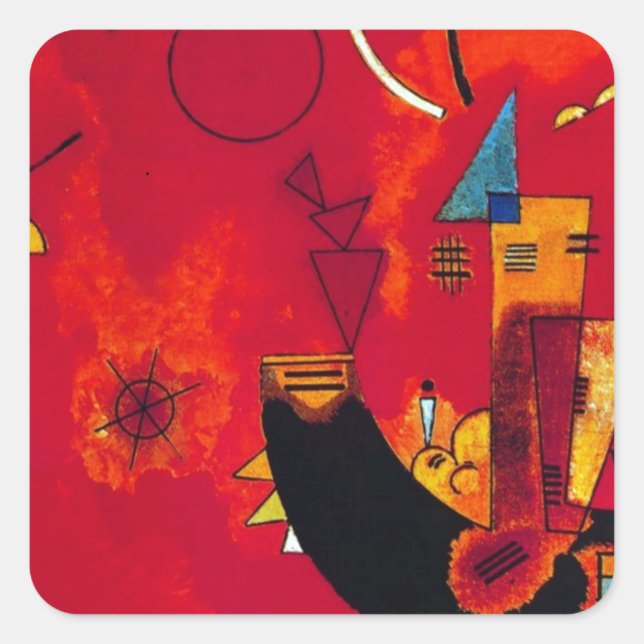 Adesivo Quadrado Kandinsky Mit und Gegen (Frente)