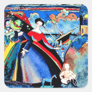 Adesivo Quadrado Kandinsky - Navio,