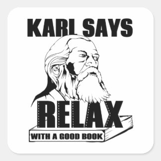 Adesivo Quadrado Karl Marx