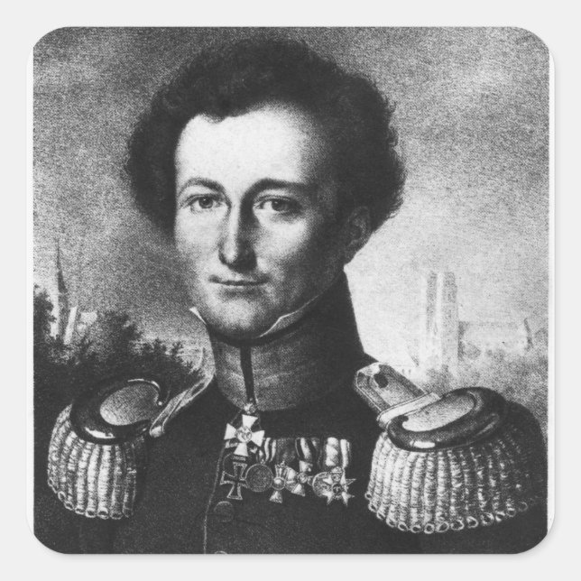 Adesivo Quadrado Karl von Clausewitz (Frente)