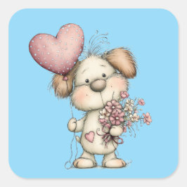 Adesivo Quadrado Kawaii Valentine Character 3 Inch Sticker – Cute L