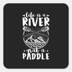 Adesivo Quadrado Kayak Driver Life É Um Rio