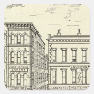 Adesivo Quadrado Kearny, pinho e zona leste de Califórnia