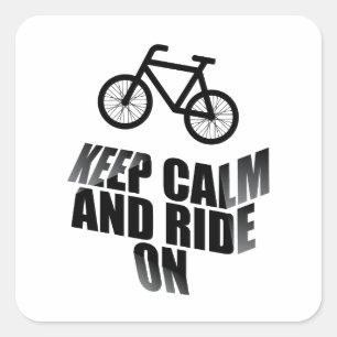 Adesivo Quadrado Keep calm and ride on