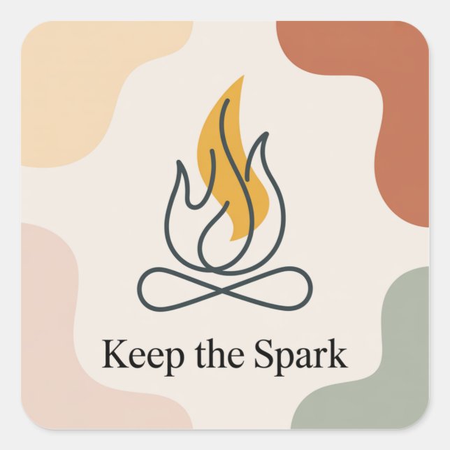 Adesivo Quadrado Keep The Spark (Frente)