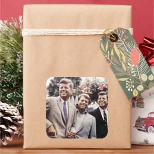 Adesivo Quadrado Kennedy Brothers, Presidente John, Robert & Ted