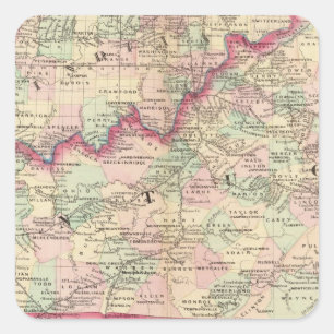 Adesivo Quadrado Kentucky, Tennessee