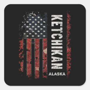 Adesivo Quadrado Ketchikan Alaska