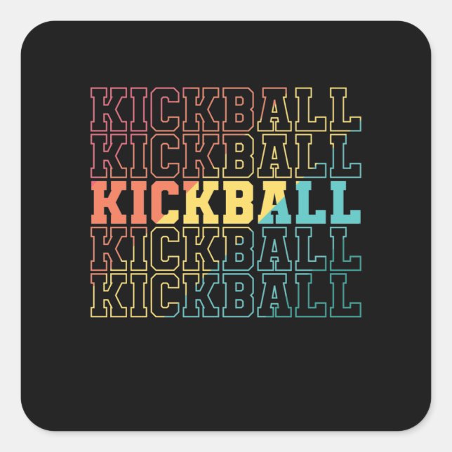 Adesivo Quadrado Kickball Gummiball Amerika Esporte EUA (Frente)