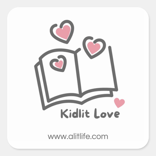 Adesivo Quadrado KidLit Love Sticker (Frente)