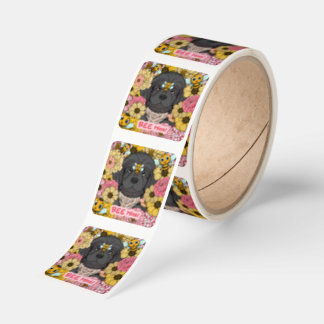 Adesivo Quadrado Kids Classroom Valentines Bee Dog Puppy
