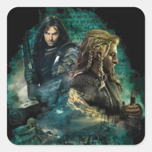 Adesivo Quadrado Kili & Fili sobre Erebor