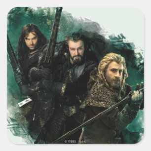 Adesivo Quadrado Kili, THORIN OAKENSHIELD™, & gráfico de Fili