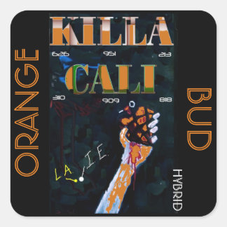 ADESIVO QUADRADO KILLA CALI ORANGE BUD