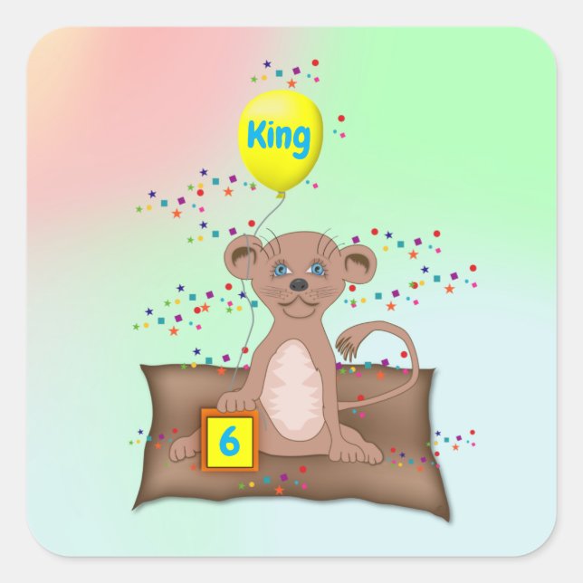 Adesivo Quadrado King Cub (Frente)