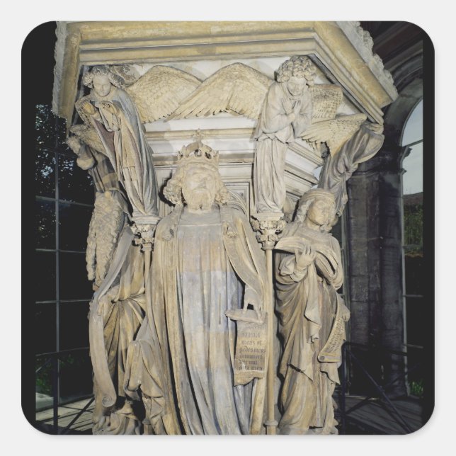 Adesivo Quadrado King David flanqueado por Moisés e Jeremiah (Frente)