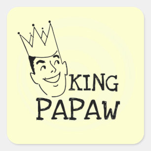 Adesivo Quadrado King Papaw T-shirts e presentes