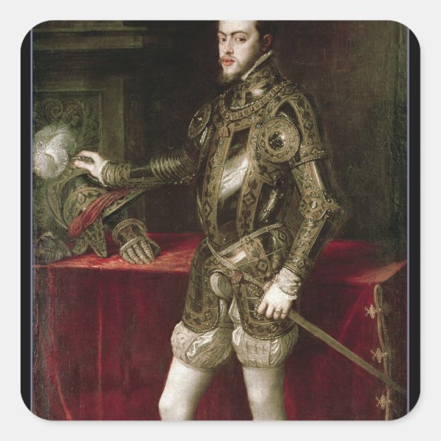 Adesivo Quadrado King Philip II 1550 (Frente)