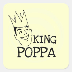 Adesivo Quadrado King Poppa T-shirts e presentes
