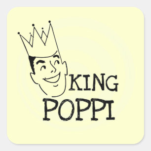 Adesivo Quadrado King Poppi T-shirts e presentes