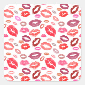 Adesivo Quadrado Kisses