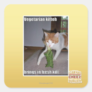 Adesivo Quadrado Kit Vegetariano