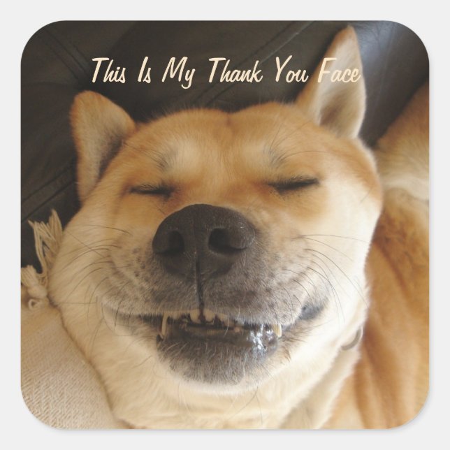 Adesivo Quadrado Kita japonesa engraçada e fofa em todas as ocasiõe (Frente)