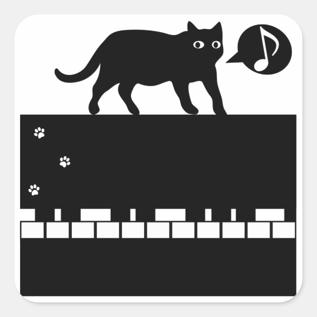 Adesivo Quadrado Kitten_Piano (Frente)