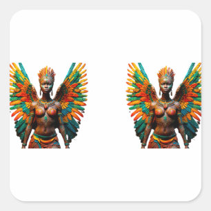 Adesivo Quadrado Kivuli Mambo African Tribal Fairy