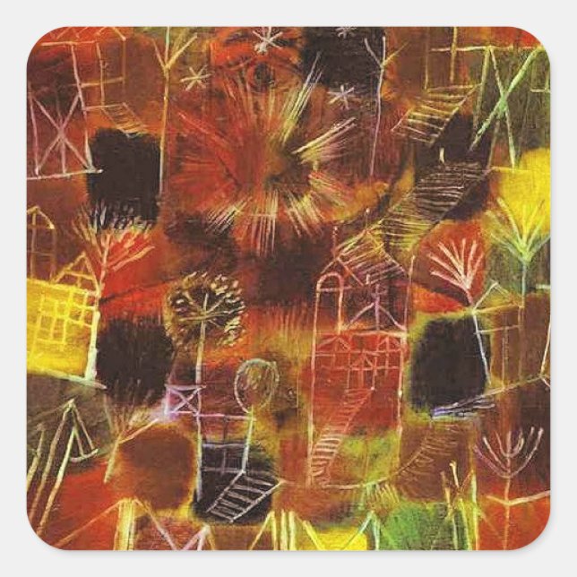 Adesivo Quadrado Klee - Composição Cósmica (Frente)