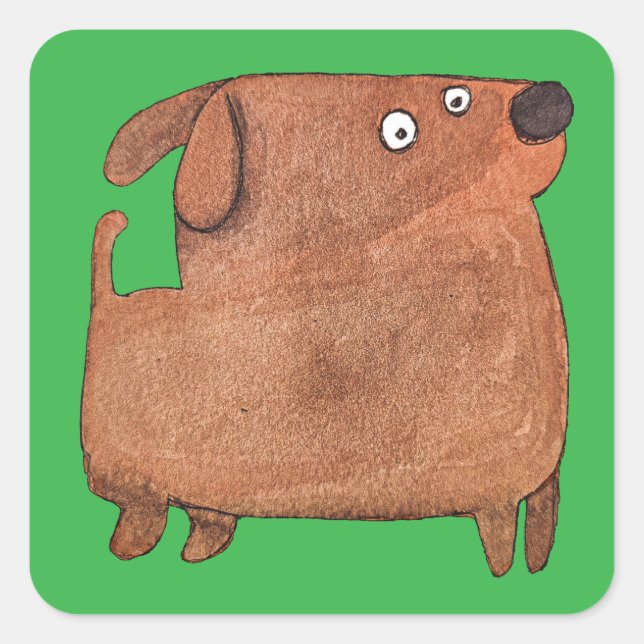 Adesivo Quadrado Kleiner Hund (Frente)