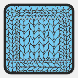 Adesivo Quadrado KNIT PURL BLUE Large Square Stickers II