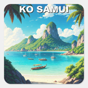 Adesivo Quadrado Ko Samui Tailândia