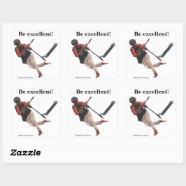 Adesivo Quadrado Kobold Kick Patinete Fantasy Art Square Stickers