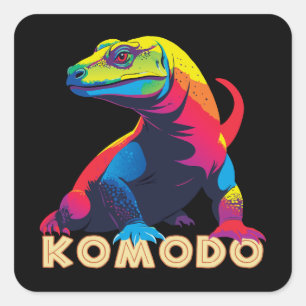 Adesivo Quadrado Komodo Dragon
