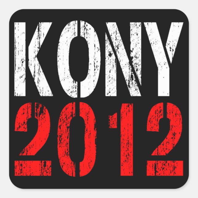 ADESIVO QUADRADO KONY 2012 STICKER (Frente)