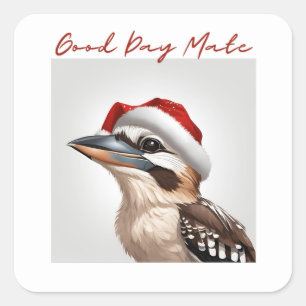 Adesivo Quadrado kookaburra bom dia companheiro Natal austrália