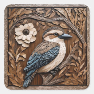 Adesivo Quadrado Kookaburra Serenade: Um Homenagem à Impressão de M