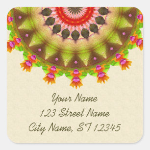 Adesivo Quadrado Kooky Kaleidoscope