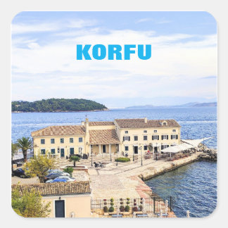 Adesivo Quadrado Korfu Griechenland