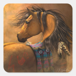 Adesivo Quadrado Kowa Dourado Stickers