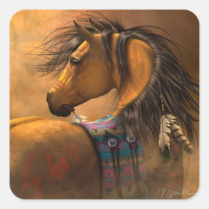 Adesivo Quadrado Kowa Dourado Stickers