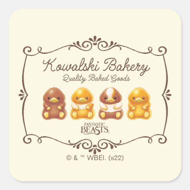 Adesivo Quadrado Kowalski Bakery - Bebê Nifflers (Frente)