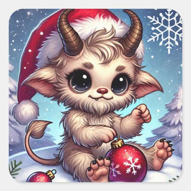 Adesivo Quadrado Krampus Sticker (Frente)