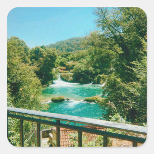 Adesivo Quadrado Krka Waterfall - Parque Nacional de Krka - Croácia