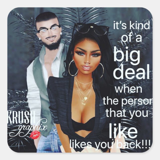 Adesivo Quadrado Krush Graphix, por Ahsek Novel Stickers 14 (Frente)