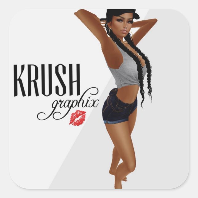 Adesivo Quadrado Krush Graphix por Ahsek Novel Stickers 20 (Frente)