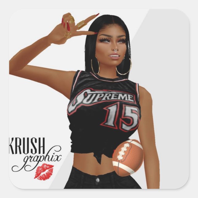 Adesivo Quadrado Krush Graphix, por Ahsek Novel Stickers 21 (Frente)