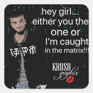 Adesivo Quadrado Krush Graphix, por Ahsek Novel Stickers 27