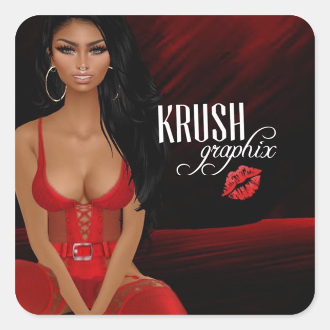 Adesivo Quadrado Krush Graphix, por Ahsek Novel Stickers 35 (Frente)
